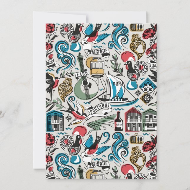 Saudade // populäre Motive aus Portugal Dankeskarte (Vorderseite)