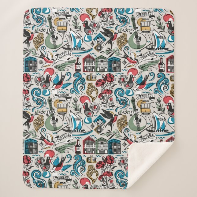 Saudade // populäre Motive aus Portugal Sherpadecke (Vorderseite)
