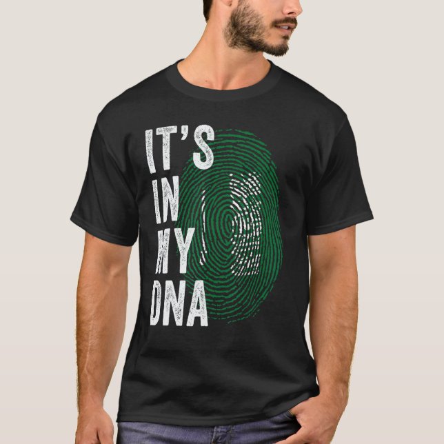 Saudi Arabia It's In My DNA Saudi Fingerprint Saud T-Shirt (Vorderseite)