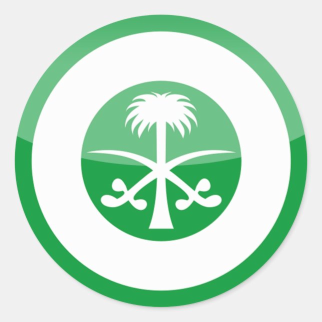 Saudi_arabia Runder Aufkleber (Vorderseite)