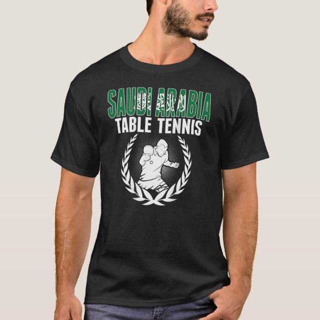 Saudi Arabia Table Tennis  Saudi Ping Pong Support T-Shirt (Vorderseite)