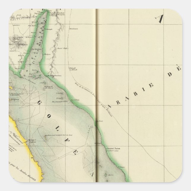 Saudi-Arabien, Asien 77 Quadratischer Aufkleber (Vorderseite)
