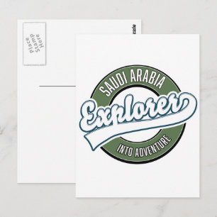 Saudi-Arabien-Entdecker ins Abenteuerlogo Postkarte