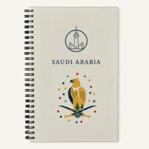 Saudi-Arabien-Erbe & Golden-Falken-Foto Notizbuch