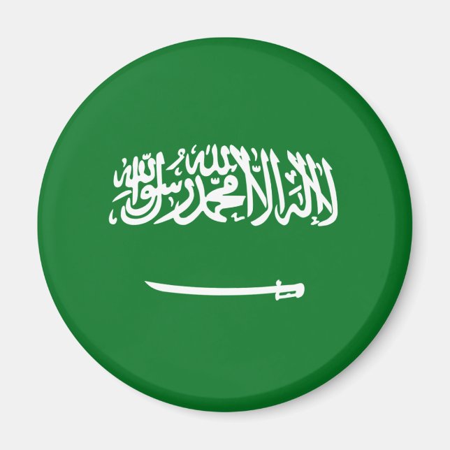 Saudi-Arabien Fisheye Flaggen-Magnet Magnet (Vorne)