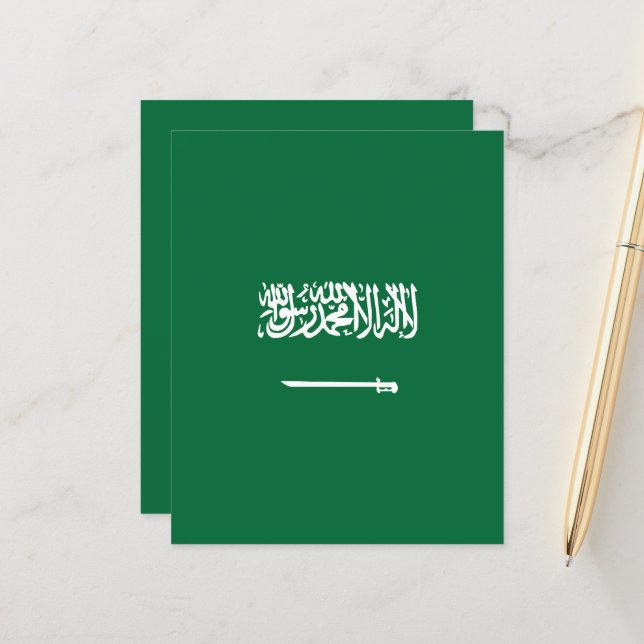 Saudi-Arabien-Flagge (Vorderseite/Rückseite Beispiel)