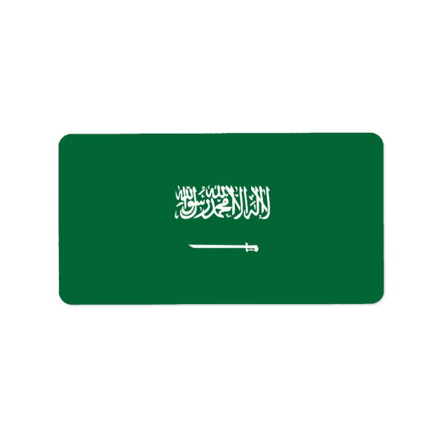 Saudi-Arabien-Flagge Adressaufkleber (Vorne)