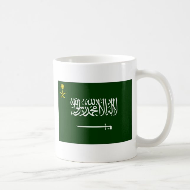 Saudi-Arabien Flagge Alt2 Kaffeetasse (Rechts)