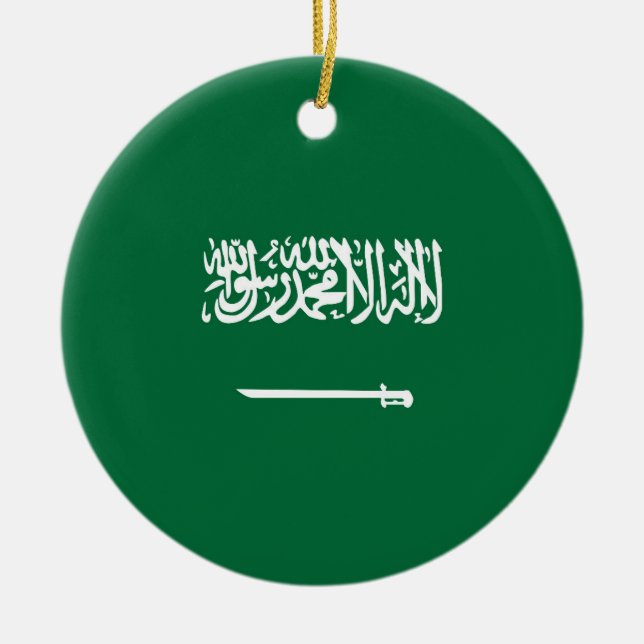 Saudi-Arabien-Flagge Keramik Ornament (Vorne)