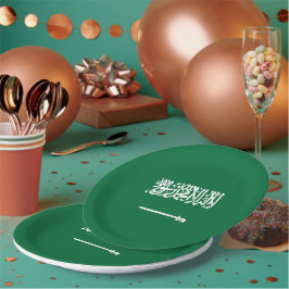 Saudi-Arabien-Flagge Pappteller