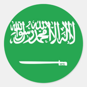 Saudi-Arabien-Flagge Runder Aufkleber