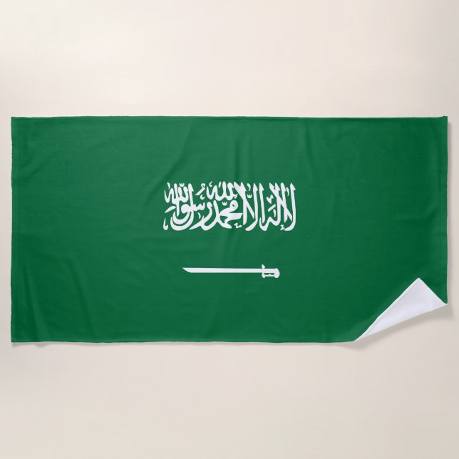 Saudi-Arabien-Flagge Strandtuch (Vorderseite)