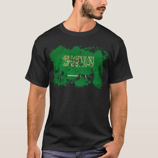 Saudi-Arabien Flagge T-Shirt (Vorderseite)