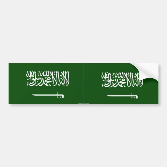 Saudi-Arabien Flaggen-Autoaufkleber Autoaufkleber (Vorne)
