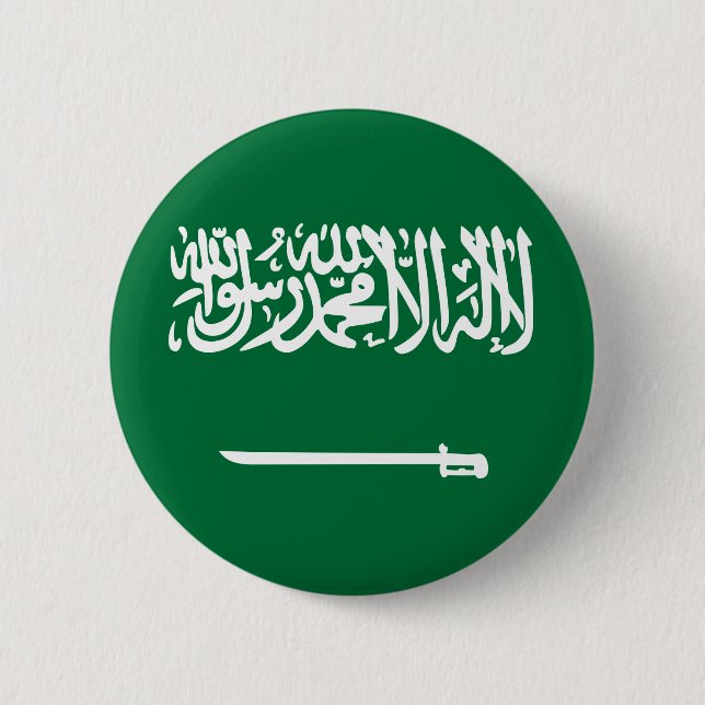 Saudi-Arabien Flaggen-Knopf Button (Vorderseite)