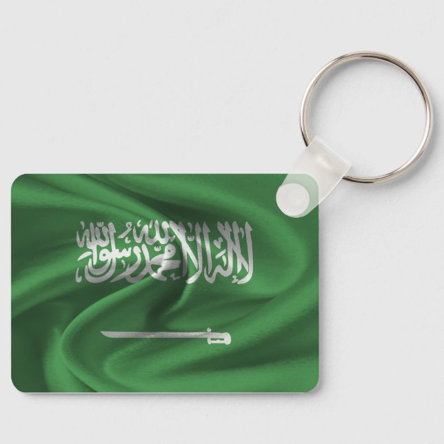 Saudi-Arabien Flaggen-Schlüsselanhänger Schlüsselanhänger (Vorderseite)