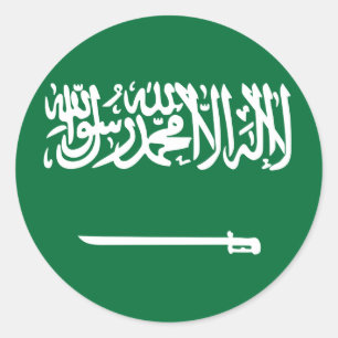 Saudi-Arabien Flaggenaufkleber Runder Aufkleber
