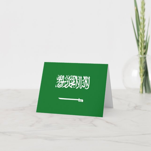 Saudi-Arabien Flaggennotiz Karte (Vorderseite)