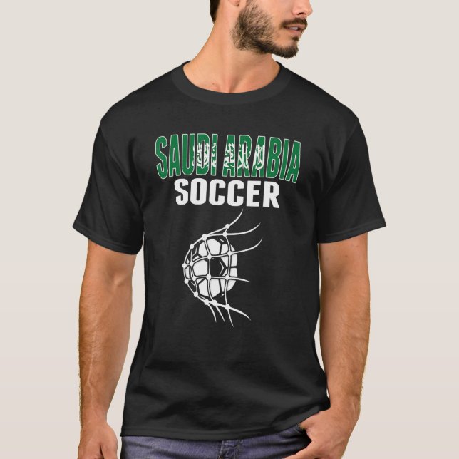 Saudi-Arabien Fußball im Netz Saudi-Fußball Su T-Shirt (Vorderseite)