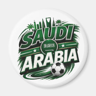 Saudi-Arabien Fußballfan | Grüne Fußballunterstütz Magnet