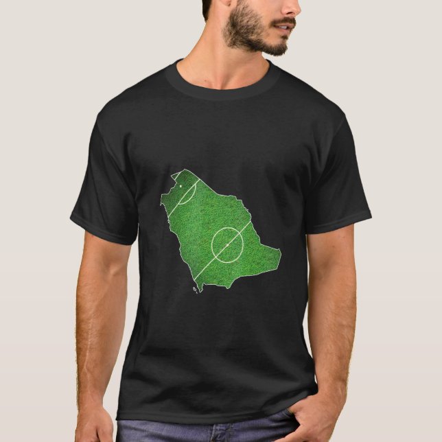 Saudi-Arabien Fußballgericht T-Shirt (Vorderseite)