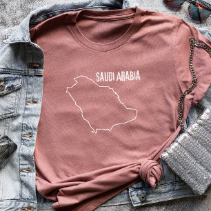 Saudi-Arabien Länderplan Arabien arabische Linie F T-Shirt