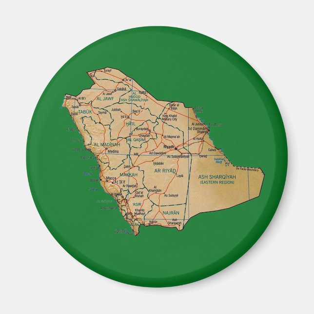 Saudi-Arabien - Mappnet Magnet (Vorne)