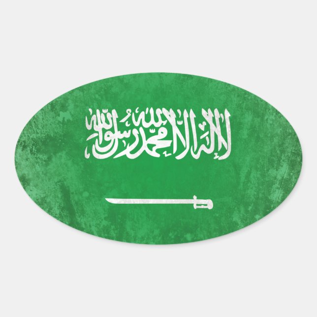 Saudi-Arabien Ovaler Aufkleber (Vorderseite)
