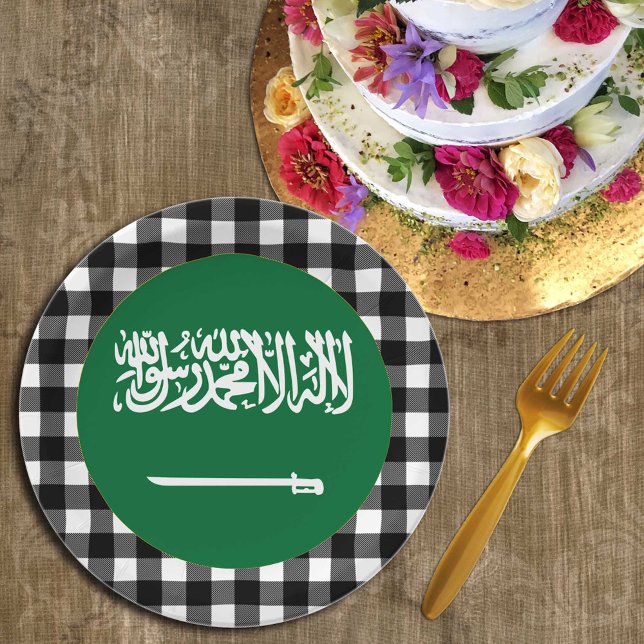 Saudi-Arabien Platten, Büffel kariert und Saudi-Ar Pappteller (Von Creator hochgeladen)