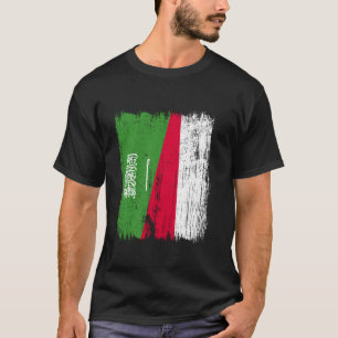 Saudi-Arabien Polen Halbflagge Saudi-Polnischer Ab T-Shirt