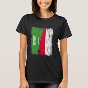 Saudi-Arabien Polen Halbflagge Saudi-Polnischer Ab T-Shirt