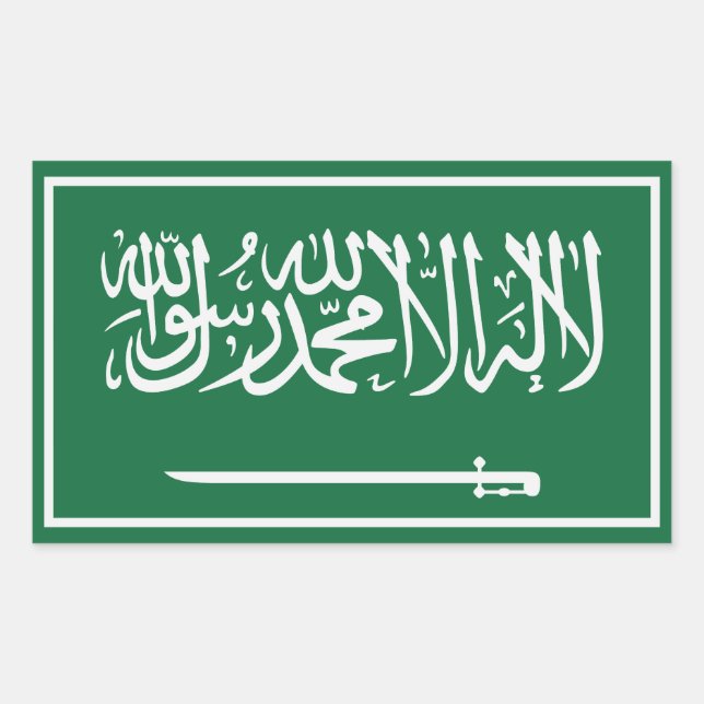 Saudi-Arabien Rechteckiger Aufkleber (Vorderseite)