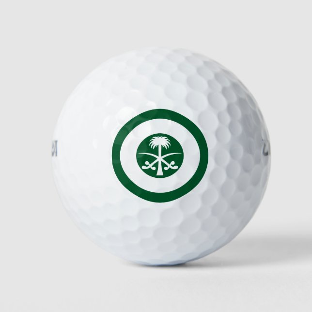 Saudi-Arabien-Roundel-Nationalflagge-Symbol Armee Golfball (Vorderseite)