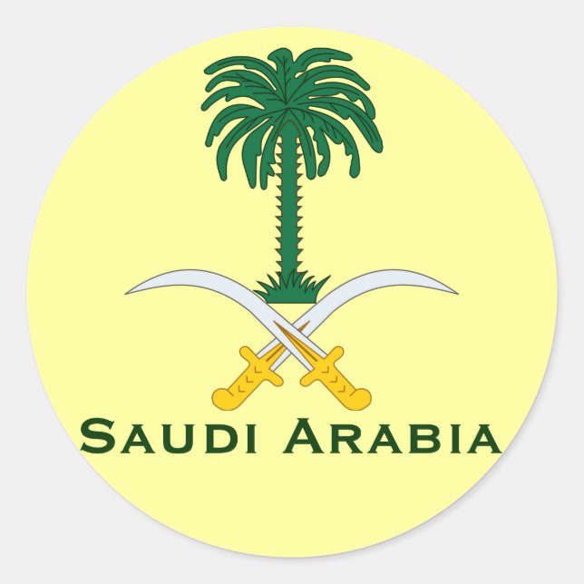 Saudi-Arabien-Rundschreiben* Runder Aufkleber (Vorderseite)