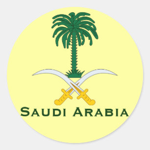 Saudi-Arabien Rundschreiben Sticker* Runder Aufkleber