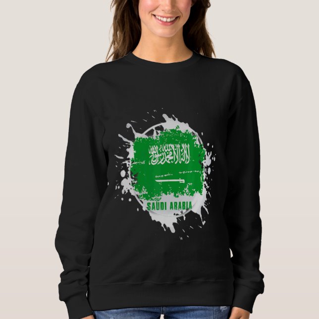 Saudi-Arabien-Splash Sweatshirt (Vorderseite)