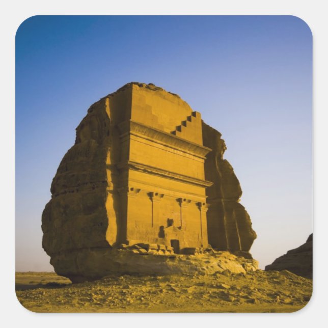 Saudi-Arabien, Standort Madain Saleh, uralt 4 Quadratischer Aufkleber (Vorderseite)