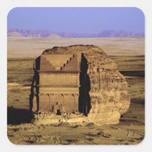 Saudi-Arabien, Standort von Madain Saleh, alt Quadratischer Aufkleber