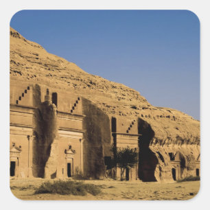 Saudi-Arabien, Standort von Madain Saleh, antik 2 Quadratischer Aufkleber