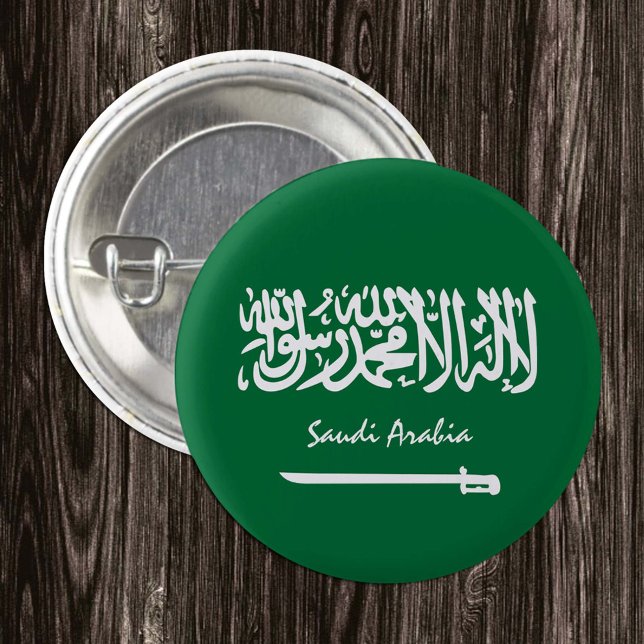 Saudi-Arabien-Taste, patriotische saudische Flagge Button (Von Creator hochgeladen)