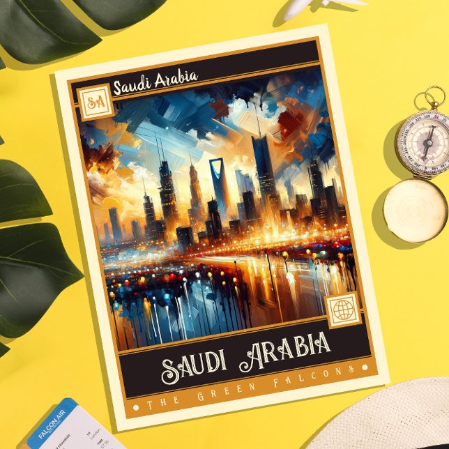 Saudi-Arabien | Vintage Malerei Postkarte (Von Creator hochgeladen)