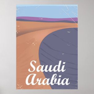 Saudi-Arabien Vintage Reiseplakat Poster