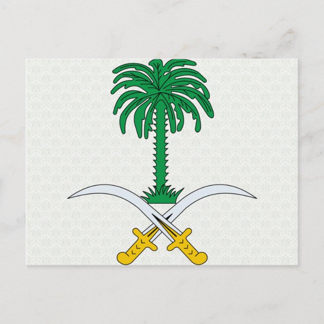Saudi-Arabien-Wappen im Detail Postkarte (Vorderseite)