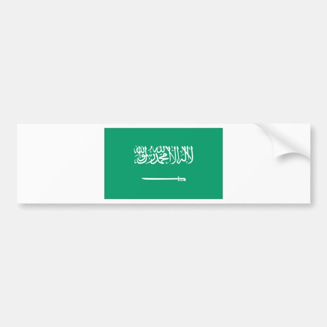 Saudi-arabische Flagge Autoaufkleber (Vorne)