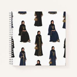 Saudi-Arabische Frauen in Abayas Notizbuch