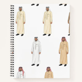 Saudi-Erbe-Männer-Thobe Notizbuch