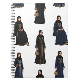 Saudi-Frauen in Abayas Notizblock