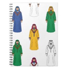 Saudi-Heritage-Thobe für Männer Notizblock
