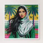 "Saudi-Pop Queen - Bold Heritage Art for National Puzzle<br><div class="desc">Feiern Sie den saudischen Stolz mit mutiger,  furchtloser Schönheit. Dieses exklusive Pop-Kunstdesign verbindet die Eleganz der saudischen Frauen mit den Symbolen des ikonischen Erbes - Palmen,  Sadu-Motive und reiche Nationalfarben - um eine visuelle Identität und Kraft zu schaffen.</div>