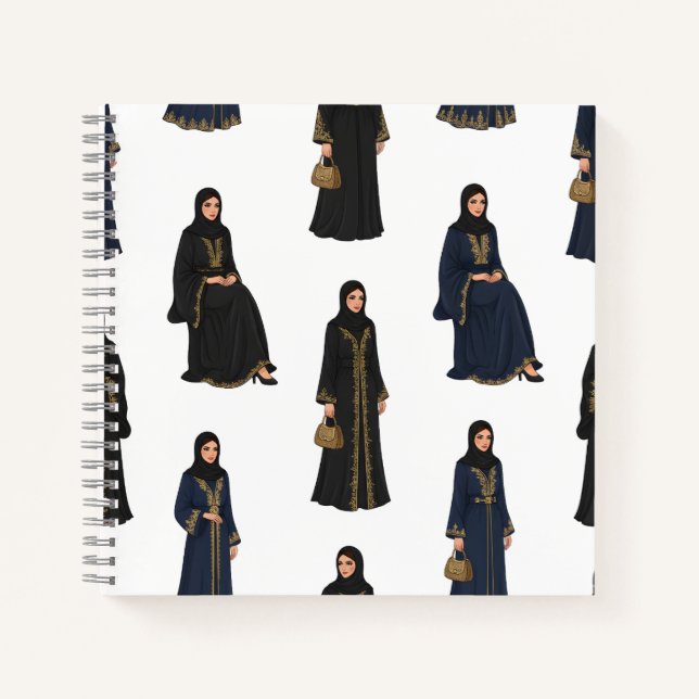 Saudi Women in  Abayas Notizbuch (Vorderseite)